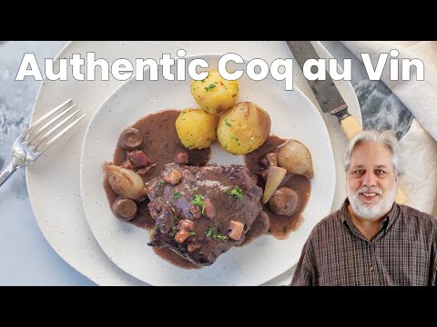 How to Cook Authentic French Coq au Vin - Chicken braised in Red Wine and Bacon