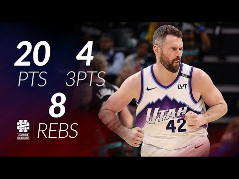 Kevin Love 20 pts 4 threes 8 rebs vs Grizzlies 25/26 season
