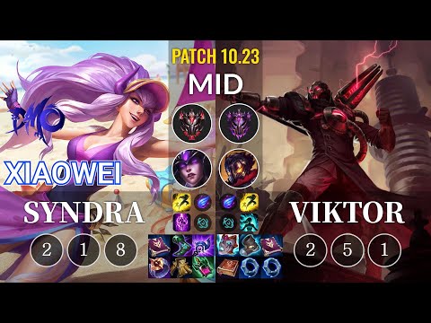 DMO Xiaowei Syndra vs Viktor Mid - KR Patch 10.23