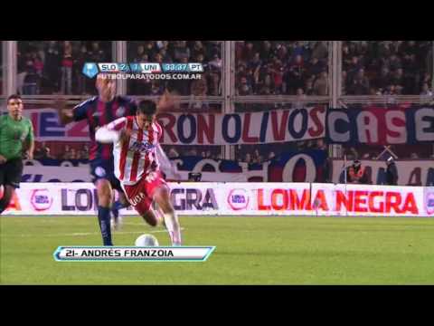 Gol Franzoia. San Lorenzo 2 Unión 1. Torneo Final 2013. Fecha 15. Fútbol Para Todos