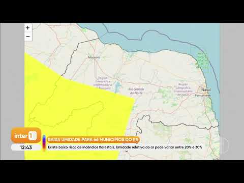 Inter 1 RN - 29/12/2025 - Caicó, Seridó e outras 65 cidades tem alerta de baixa umidade pelo INMET