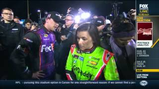 Danica Patrick angry with Denny Hamlin after NASCAR Bud Duels 2015