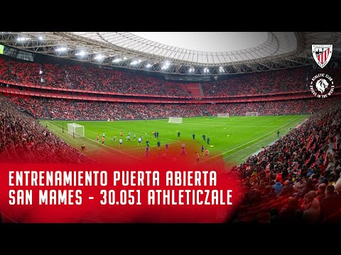 Imagen de portada del video ⚽️ Entrenamiento puerta abierta San Mamés - 30.051 athleticzales en las gradas