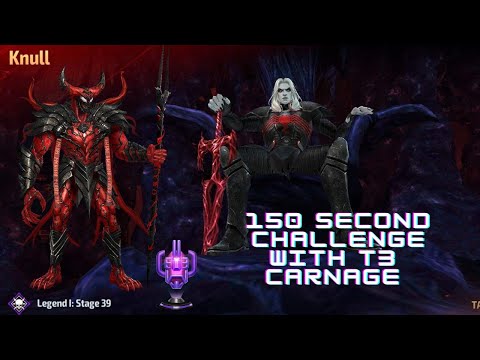 WBL Knull Stage 39 150 Second Challenge with T3 Carnage - CTP Rage ! Marvel Future Fight