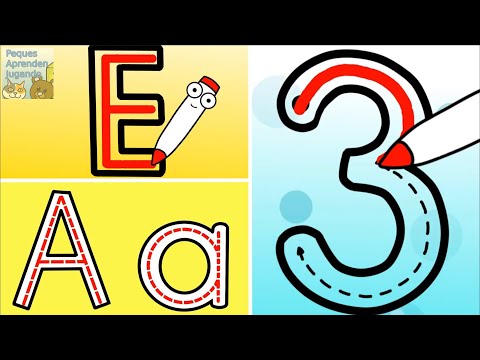 Aprender a escribir las vocales, números y el abecedario en mayúscula y minúscula para niños  Peques