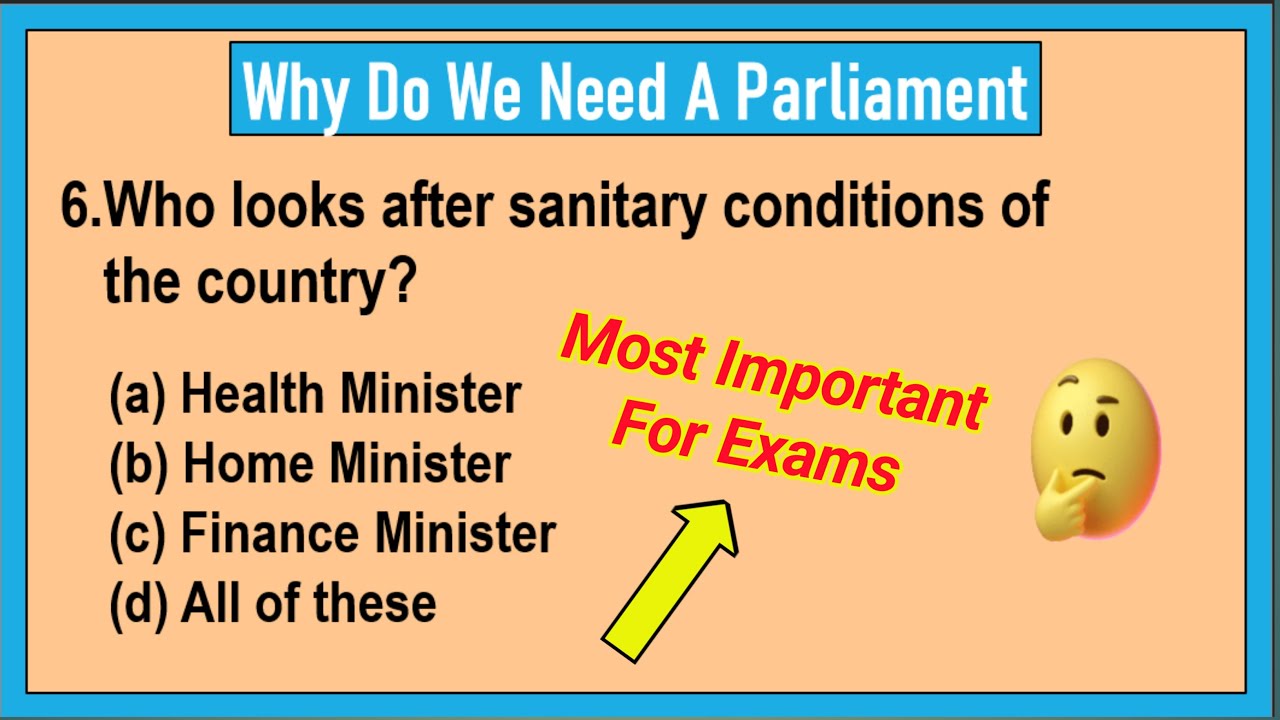 8 class Civics Chapter 3 Why do We Need Parliament MCQ With answers | Parliament Important Mcqs