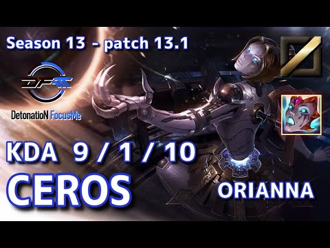 【JPサーバー/D2】DFM Ceros オリアナ(Orianna) VS カーサス(Karthus) MID - Patch13.1 JP Ranked【LoL】