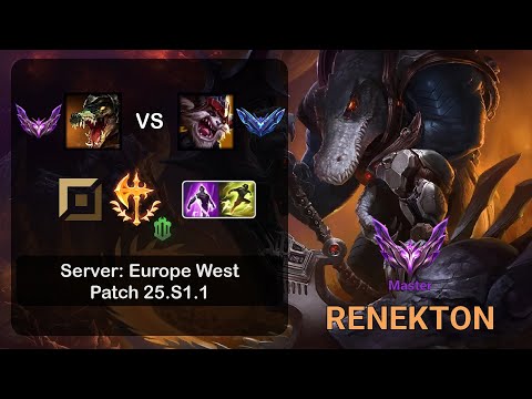 Renekton Top vs Kled - EUW Master - Patch 25.S1.1