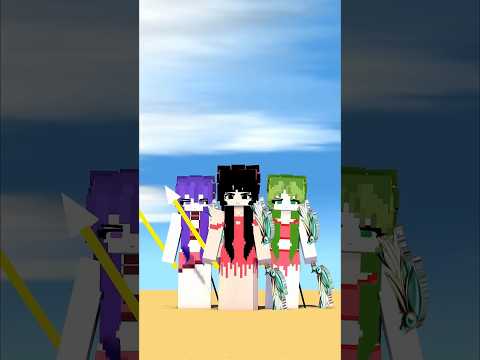 Hit the Bullseye - Mermaid vs Vampires challenge #shorts #minecraft #trending