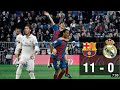 Barcelona 11-0 Real Madrid - Resumen y Goals | Clasico 2007 | LaLiga | Ronaldinho & Messi - parodia