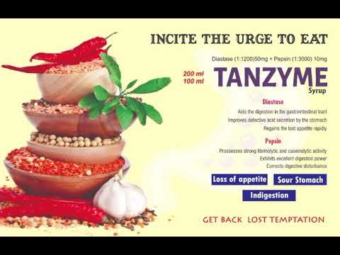 Tanzme syrup (Fungal Diastase With Pepsin Syrup), Tansh Pharmaceuticals, 300 ml