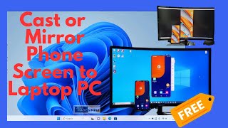 How To CAST / MIRROR Android Mobile Phone Screen to PC Laptop for Free Connect Phone to PC Laptop