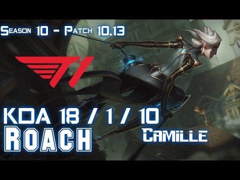 T1 Roach CAMILLE vs AATROX Top - Patch 10.13 KR Ranked