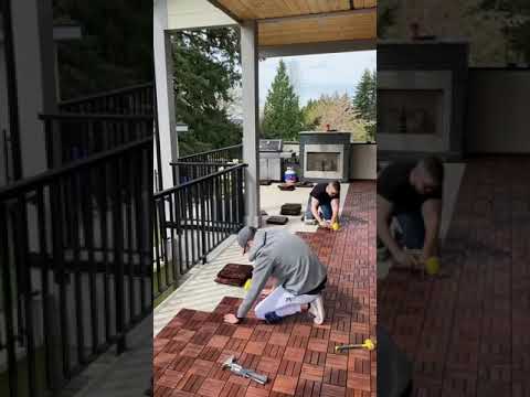 IKEA Patio Flooring Installation