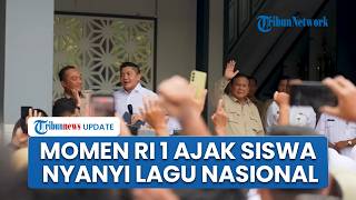 Momen Hangat Prabowo Ajak Siswa SMA Cilacap Nyanyi Lagu Nasional Warnai Kunjungan Renovasi Sekolah