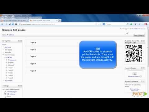 Moodle for Mobile Learning Tutorial QR Code | packtpub com