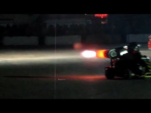 Jet Engine Kart at Santa Pod Firework Frenzy, Dan in the arena