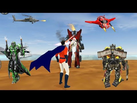 Vegas Crime Simulator - (Transformer Superhero vs Villain Car Robot) Car robot Spark by Knight - HD