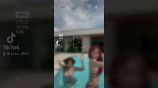 【7秒TikTok】MV撮影でプール❤️エンジェルさんとコラボ❤️