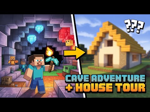 House Tour & Epic Mining Adventure | Minecraft Part 2