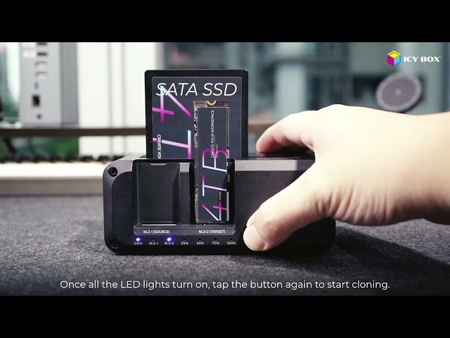 Vídeo relacionado con Icy Box HDD/M.2 NVMe SSD Docking Station USB 3.2 Gen 2 (10 Gbps), estación de clonación y Lector de Discos Duros (SATA 2,5/3,5 Pulgadas y M.2 NVMe/SATA SSD), clonación bidireccional, USB-C y USB-A,