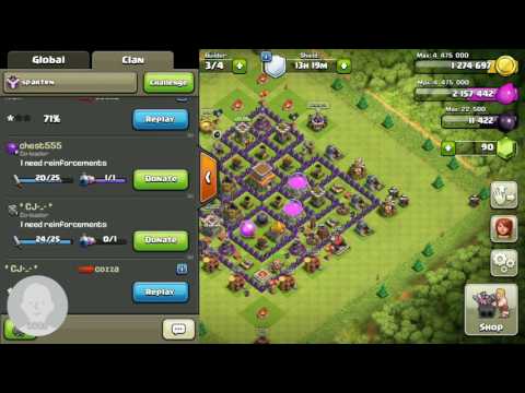 Clash of clans my main baise attacking