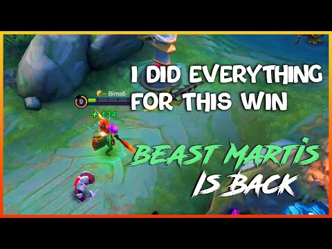 Beast Martis Is Back || I Did Everything to win this Game || Martis Gameplay Bonile Legend Bang Bang