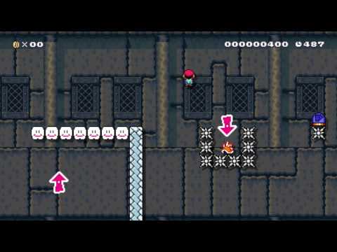 Super Mario Maker - Kaizo Spin Castle