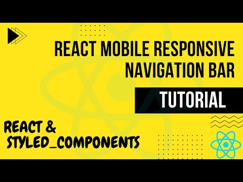 Simple mobile responsive Navigation bar using react and styled-components