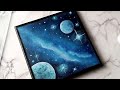 Galaxy Space Painting On Black Canvas Shorts Acrylicpainting Shortsart