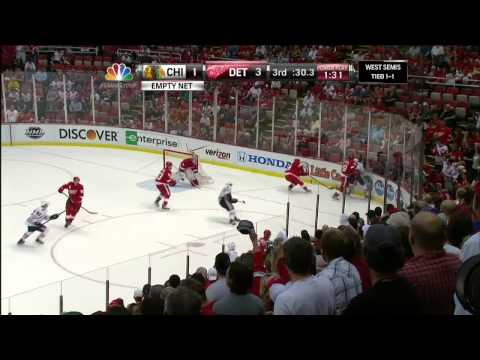 Last 1.5 mins of 3rd, Blackhawk goonery. May 20 2013 Chicago Blackhawks vs Detroit Red Wings NHL