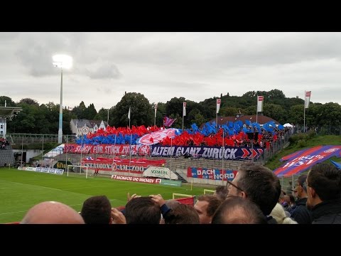 Wuppertaler SV - Rot-Weiss-Essen Choreo der WSV-Fans 09.08.2016 [4K]