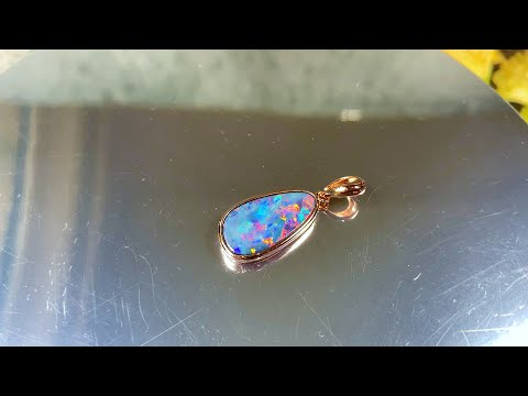 Rose Gold plated Silver with Freeform 17x10mm Red Fire Opal pendant