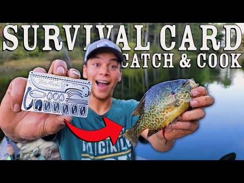 Survival Card Catch & Cook Challenge! | Bob Hansler's Signature Grim Workshop Hook Set