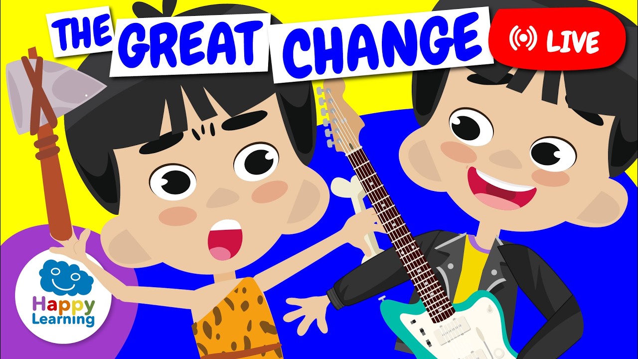 LIVE. 🗿📜 The Journey from Prehistory to History | Educational Videos for Children | @HappyLearningEN