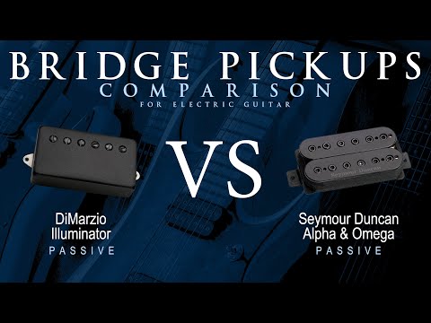 DiMarzio ILLUMINATOR vs Seymour Duncan ALPHA & OMEGA - Passive Bridge Guitar Pickup Comparison Demo