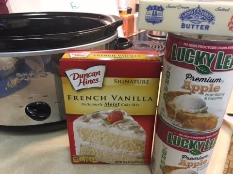 Recipe Crock Pot Slow Cooker Cake Mix Apple Cobbler...