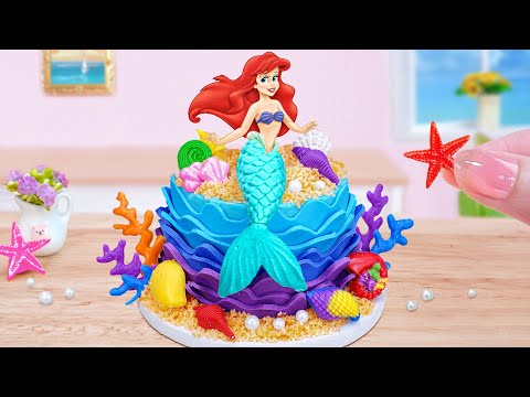 Satisfying Ocean Mermaid Cake👑 Best Miniature Princess Mermaid Cake Decorating🐳Mini Cakes