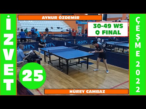 ÇEŞME 2022 | HÜREY CAMBAZ - AYNUR ÖZDEMİR |  30-49 WS | QUARTER FINAL
