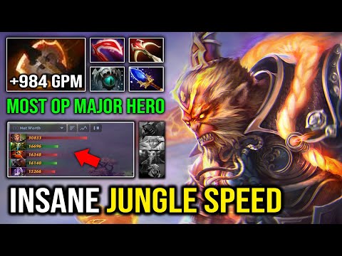 This is WHY Monkey King is so OP in Major | WTF 984 GPM Insane Jungle 1st ITEM Battle Fury Dota 2