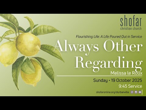 19 October 2025 - Melissa le Roux - Always Other Regarding