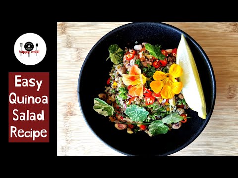 Easy Quinoa Salad Recipe | Healthy Quinoa Salad| Vegan Quinoa Salad | A happy meal