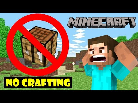 BEATING MINECRAFT WITHOUT CRAFTING ANYTHING CHALLENGE ! AYUSH MORE