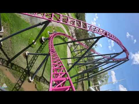 DC Rivals HyperCoaster - facing backwards POV - Warner Bros. Movie World - MACK Rides - Hypercoaster