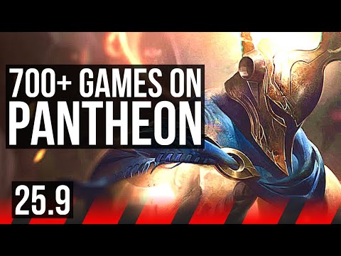 PANTHEON vs URGOT (TOP) | 700+ games, Godlike | EUW Master | 25.9
