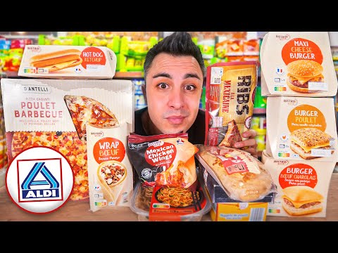 I'M TRYING ALL THE ALDI FAST FOOD! (tacos, burgers, pizza, nuggets...)