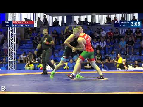 1/8 GR - 67 kg: A. LIAVONCHYK (BLR) v. J. KHETSURIANI (GEO)