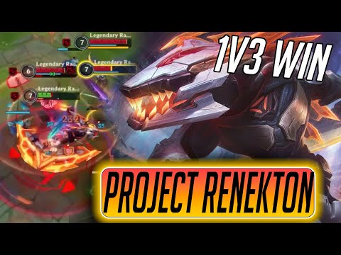 WILD RIFT PROJECT RENEKTON INSANE 1V3 IN LEGENDARY QUEUE