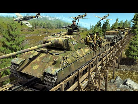 Can the German Army Cross the BRIDGE while AMBUSHED!? - Gates of Hell: Scorched Earth DLC