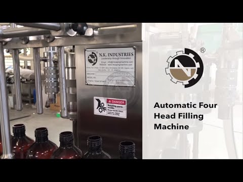 Automatic Four Head Volumetric Liquid Filling Machine